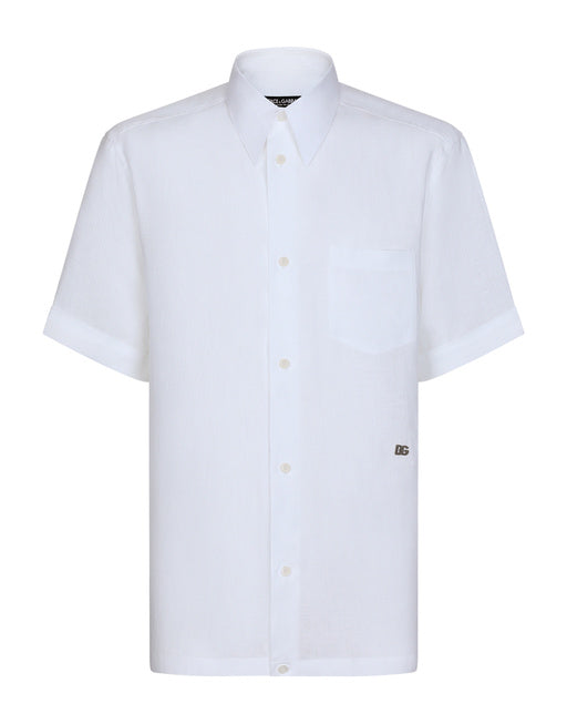 LINEN HAWAIIAN SHIRT WITH DG HARDWARE