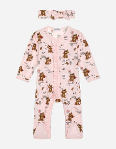 2-PIECE GIFT SET IN BABY LEOPARD-PRINT JERSEY