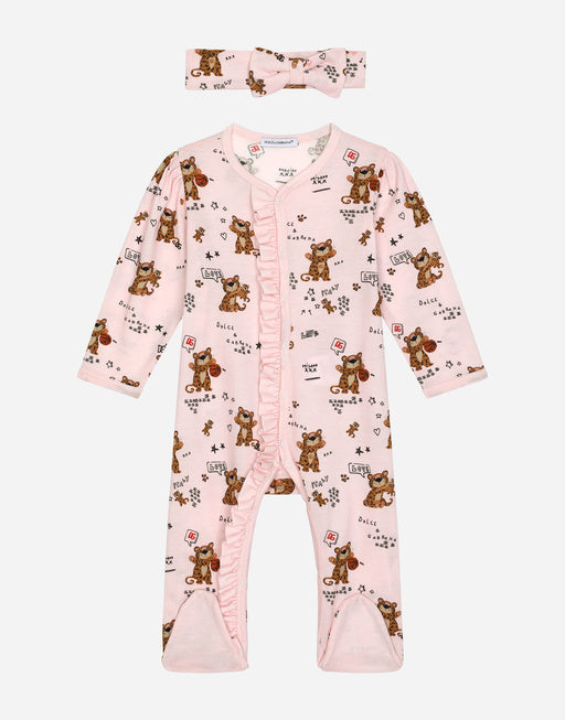 2-PIECE GIFT SET IN BABY LEOPARD-PRINT JERSEY