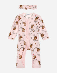 2-PIECE GIFT SET IN BABY LEOPARD-PRINT JERSEY