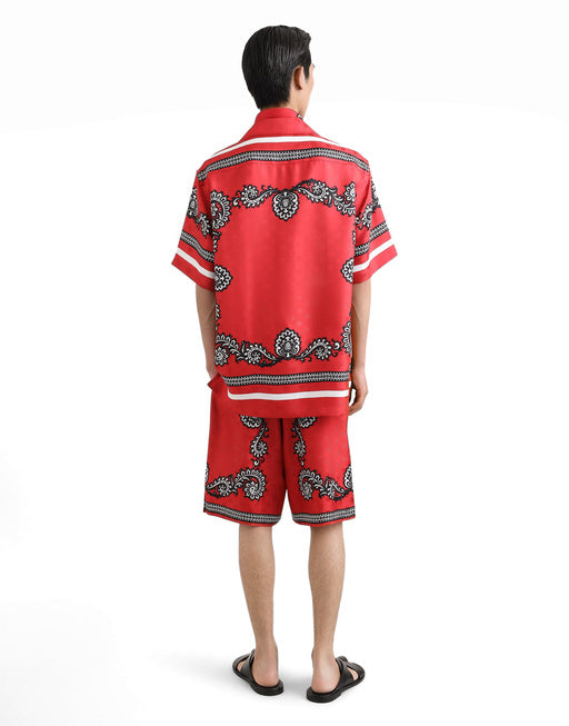 SILK SHIRT WITH BANDANNA PRINT