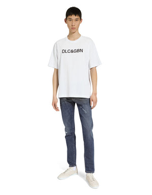 COTTON T-SHIRT WITH DOLCE&GABBANA LOGO