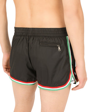 SHORT SWIM SHORTS WITH ITALY DG PATCH