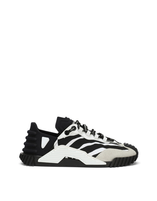 MIXED-MATERIALS NS1 SLIP-ON SNEAKERS