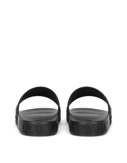 RUBBER BEACHWEAR SLIDES WITH DG LOGO