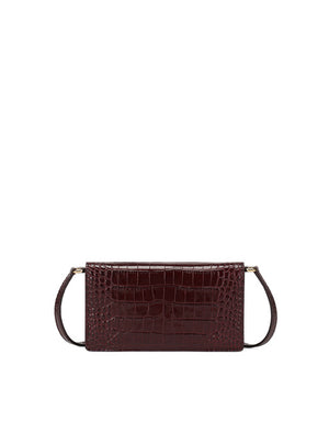 CROCODILE-PRINT CALFSKIN CELL PHONE BAG