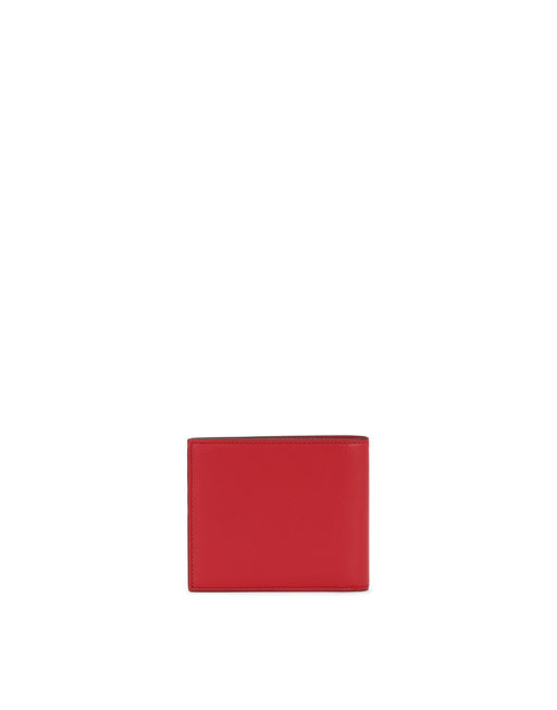 CALFSKIN BIFOLD WALLET WITH RAISED LOGO