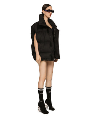 SLEEVELESS PADDED NYLON DOWN JACKET WITH HIGH NECK DGVIB3