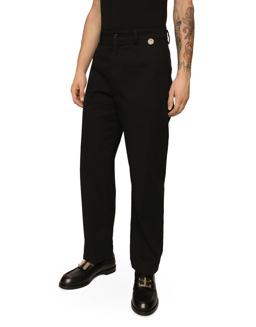 COIN DETAIL COTTON GABARDINE PANTS
