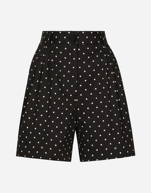 POLKA-DOT COTTON SHORTS