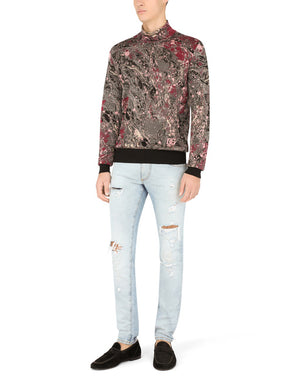 LIGHT BLUE SKINNY STRETCH JEANS WITH RIPS