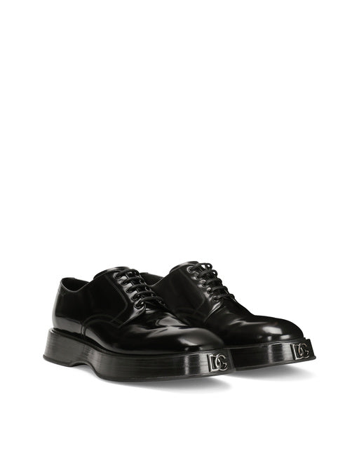 BRUSHED CALFSKIN DERBY SHOES