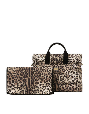NYLON MAMMA BAG WITH LEOPARD PRINT
