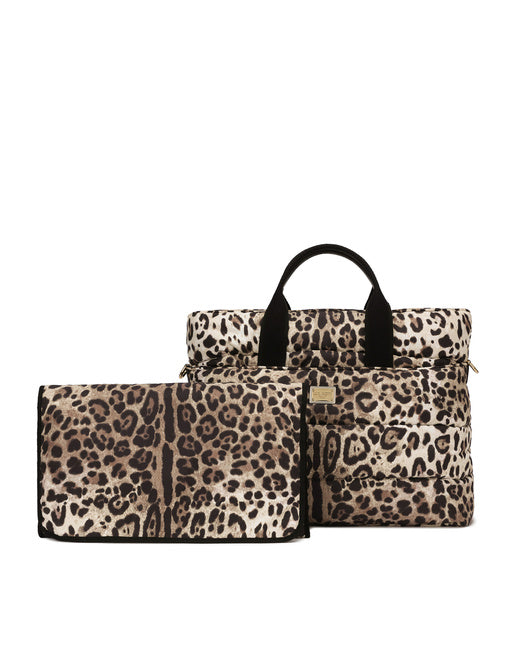 NYLON MAMMA BAG WITH LEOPARD PRINT