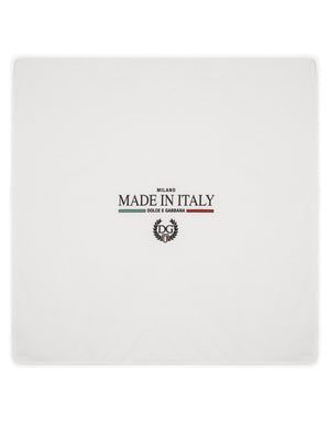 JERSEY BLANKET WITH MADE IN ITALY PRINT