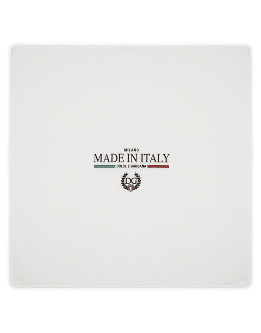 JERSEY BLANKET WITH MADE IN ITALY PRINT