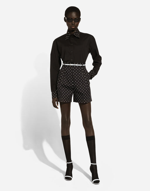 POLKA-DOT COTTON SHORTS