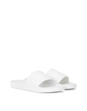 RUBBER BEACHWEAR SLIDES WITH DG LOGO