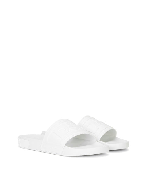 RUBBER BEACHWEAR SLIDES WITH DG LOGO