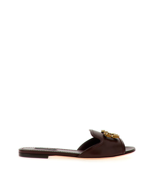 CALFSKIN SLIDERS WITH DG LOGO