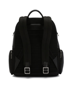 NYLON AND GRAINY CALFSKIN BACKPACK