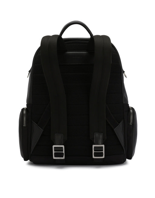 NYLON AND GRAINY CALFSKIN BACKPACK