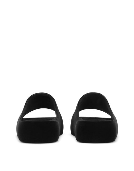 FLOCKED RUBBER BEACHWEAR SLIDERS