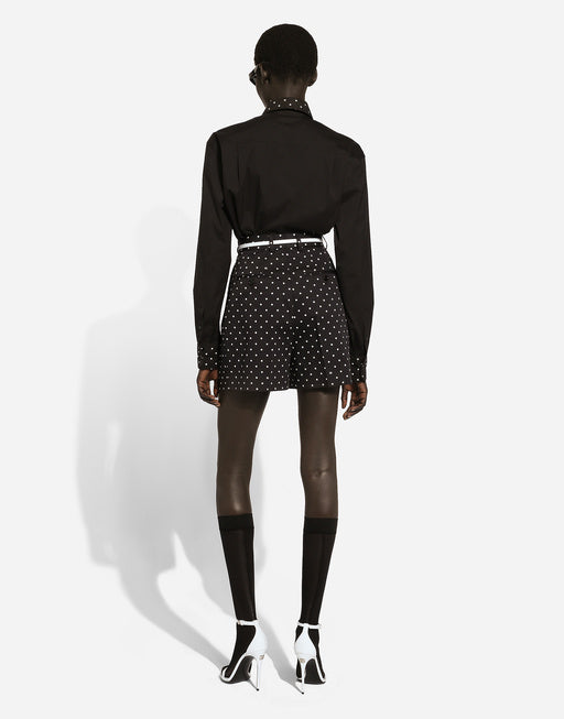 POLKA-DOT COTTON SHORTS
