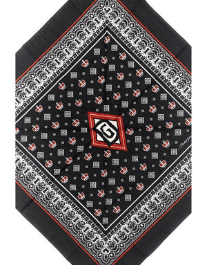 BANDANA PRINT COTTON FOULARD 50 X 50CM- 19 X 19 INCHES