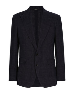 SINGLE-BREASTED LINEN-BLEND SICILIA-FIT JACKET