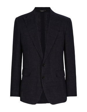 SINGLE-BREASTED LINEN-BLEND SICILIA-FIT JACKET