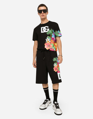 JERSEY JOGGING SHORTS WITH HAWAIIAN DG LOGO