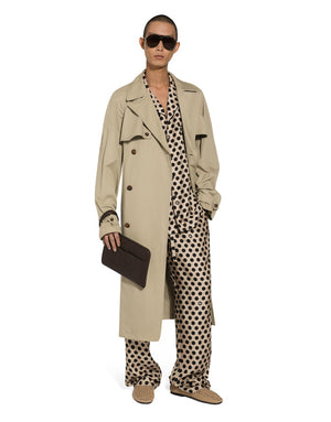 SILK JOGGING PANTS WITH POLKA-DOT PRINT AND DG LOGO