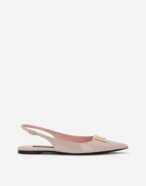 POLISHED CALFSKIN SLINGBACKS