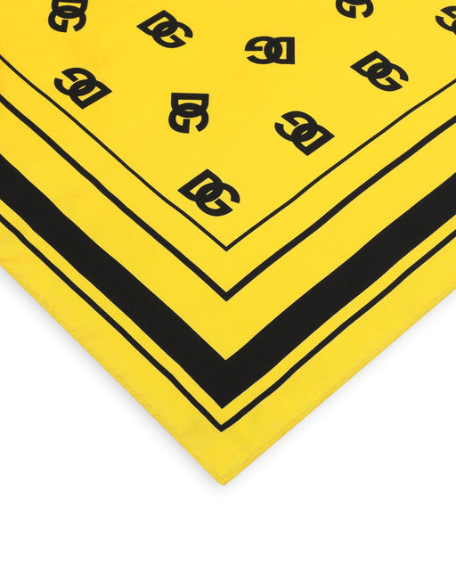 TWILL SCARF WITH ALL-OVER DG LOGO PRINT (70 X 70)