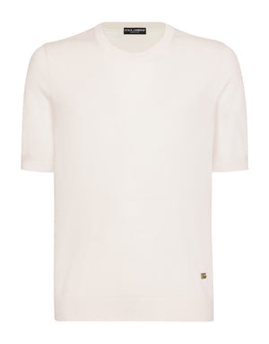 SHORT-SLEEVED ROUND-NECK SWEATER WITH DG LOGO