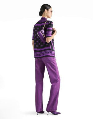DG LOGO ALL-OVER PRINT SILK TOP