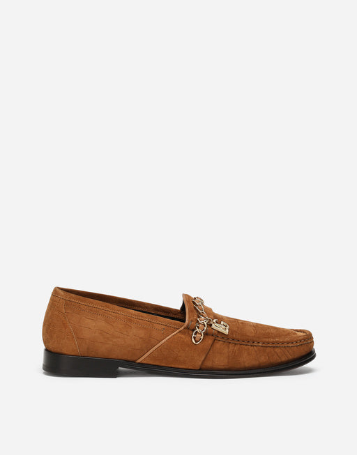 CALFSKIN SUEDE VISCONTI LOAFERS
