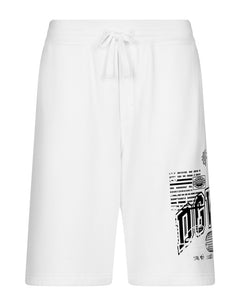 JERSEY JOGGING SHORTS WITH DGVIB3 PRINT AND LOGO
