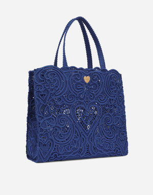 LARGE CORDONETTO LACE SHOPPER