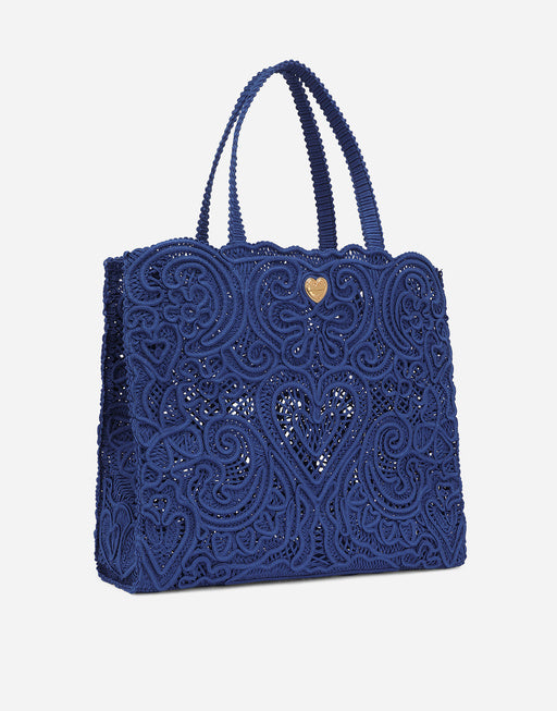 LARGE CORDONETTO LACE SHOPPER