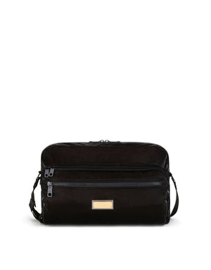 NERO SICILIA DNA NYLON MESSENGER BAG WITH BRANDED TAG