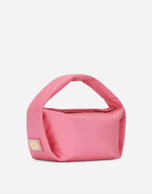 SMALL NAPPA LEATHER SOFT BAG WITH BRANDED TAG