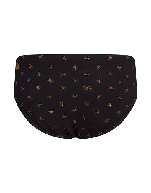 SWIM BRIEFS WITH ALL-OVER STARS PRINT