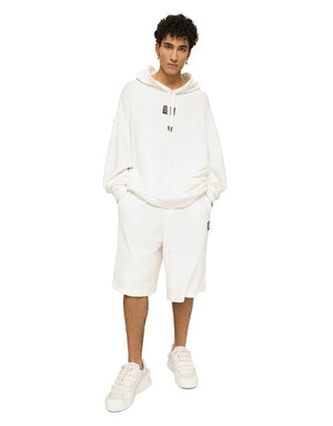 JERSEY TERRY HOODIE WITH LOGO TAG