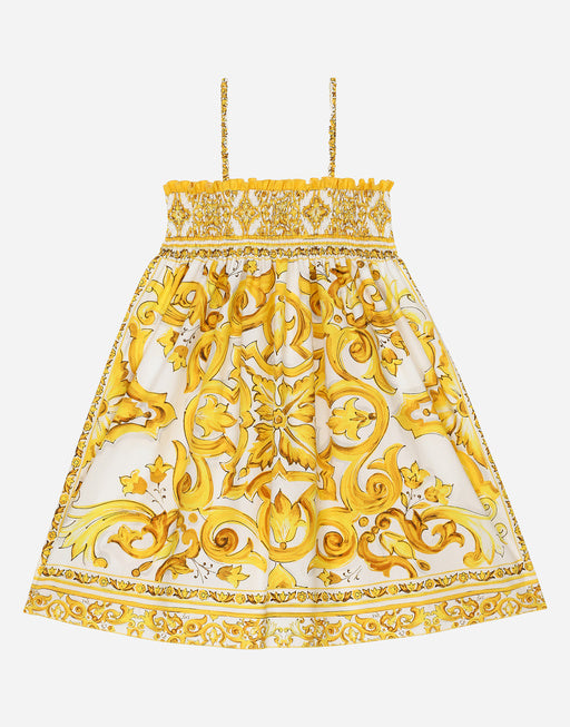 POPLIN SUNDRESS WITH MAJOLICA PRINT