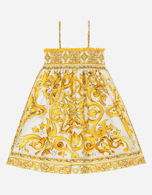 POPLIN SUNDRESS WITH MAJOLICA PRINT