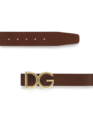 LEATHER BELT WITH DG LOGO