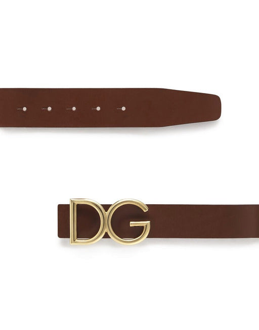 LEATHER BELT WITH DG LOGO