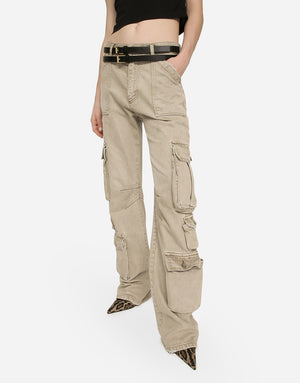 DENIM CARGO PANTS
